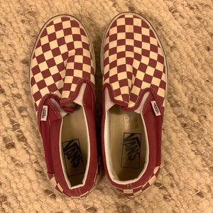 Checkered Vans Slip Ons